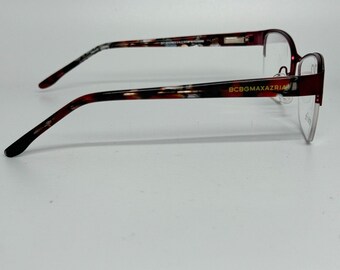 BCBG Maxazria Cat Eye Half Frame Eyeglasses Irina Wine 49 16 125 H13521‎ BCBG Maxazria Cat Eye Half Frame Eyeglasses Irina Wine 49 16  main image 2