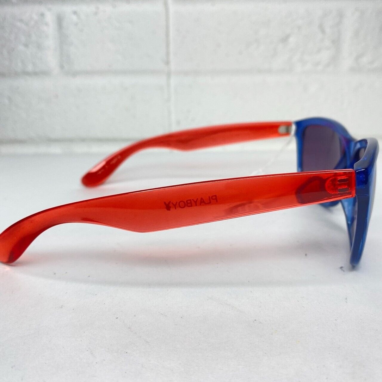 Vintage Playboy 70\'s Blue‎ red PB00109-15 Sunglasses Frame Blue Lens H1354 Playboy New York PB-001 Col 3 Vintage Aviator 90s Sunglasses  main image 4