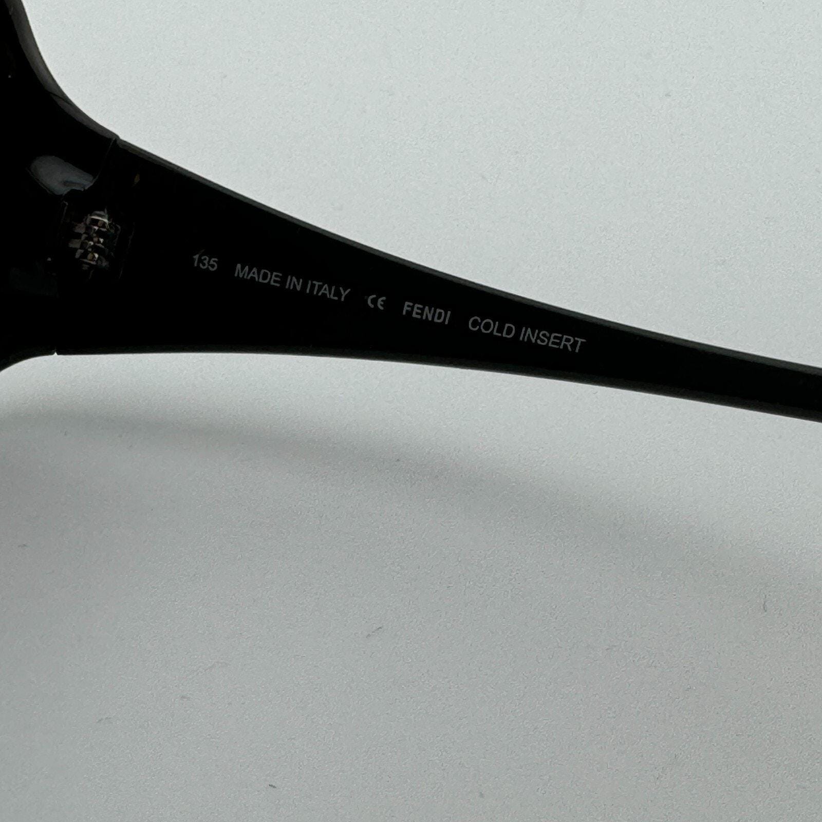 Fendi Cold Insert Sunglasses Frames Butterfly Black Gray 
