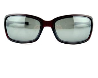 Oakley Womens Red Black Sunglasses Gray Lens H13191