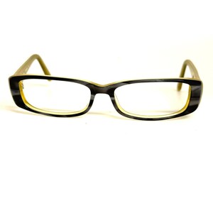 Bebe Snapshot Grey Lemon Rectangular Eyeglass Frames 50-14-135 Designer Eyewear