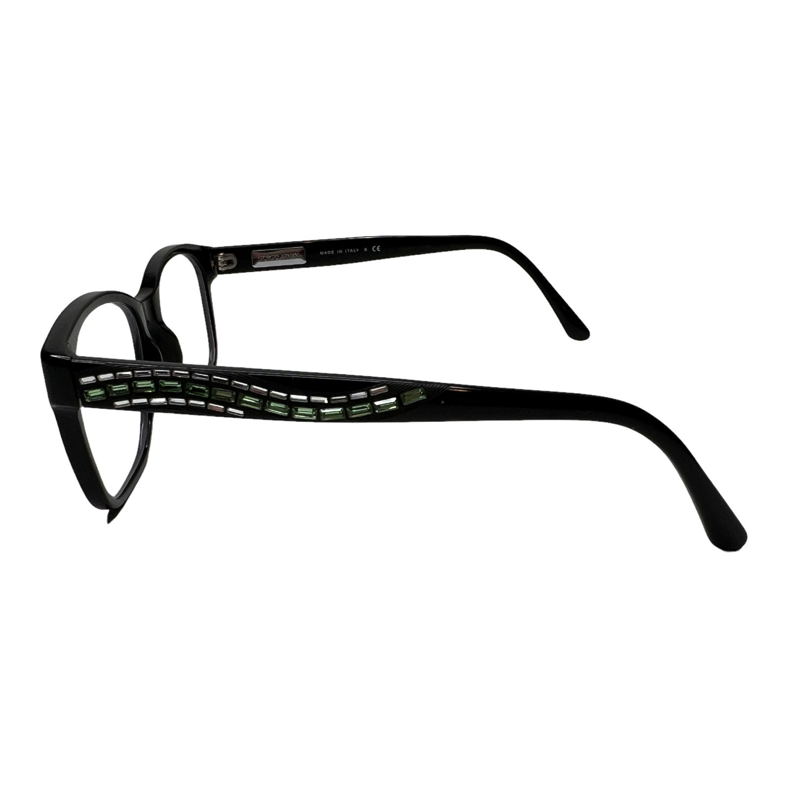 GIORGIO ARMANI AR7013-B 5091 53-17-140 Black‎ Jeweled Eyeglasses Frames H3250 Giorgio Armani AR 7013-B 5091 5317 140 Black 53mm Eyeglasses  main image 4
