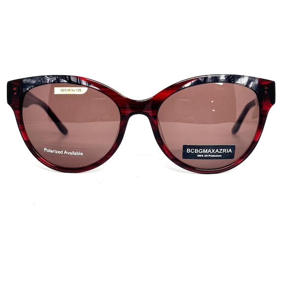 Bcbgmaxazria New Embrace Wine Combo Red Round Sunglasses  display picture 2