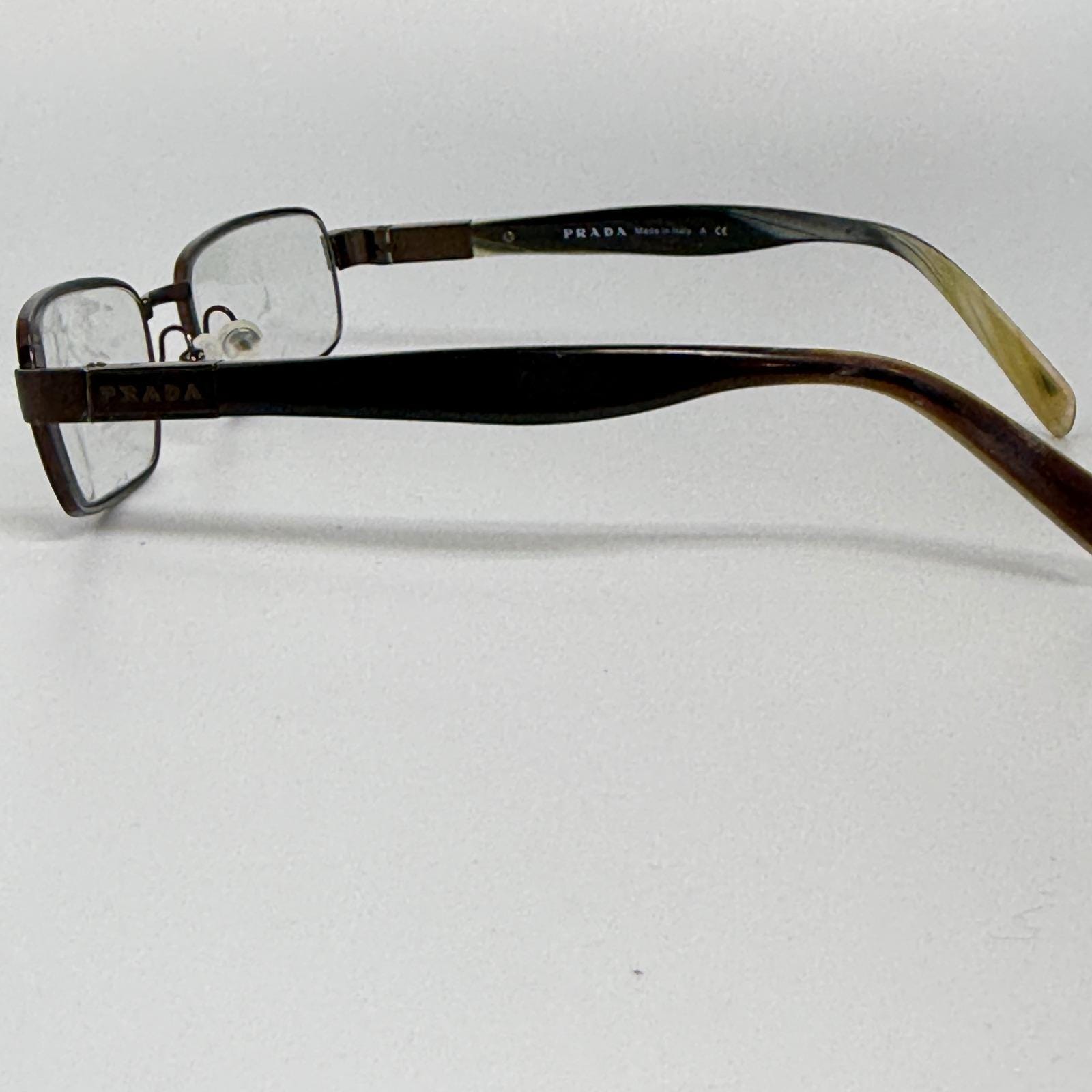 Prada VPR 500 Eyeglasses Frames Metal Rectangle Women Italy  display picture 2