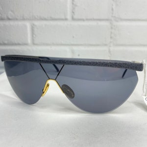 Nazareno Gabrielli Sunglasses MOD.014/2-98 Black Gold Geometric with Blue H2221
