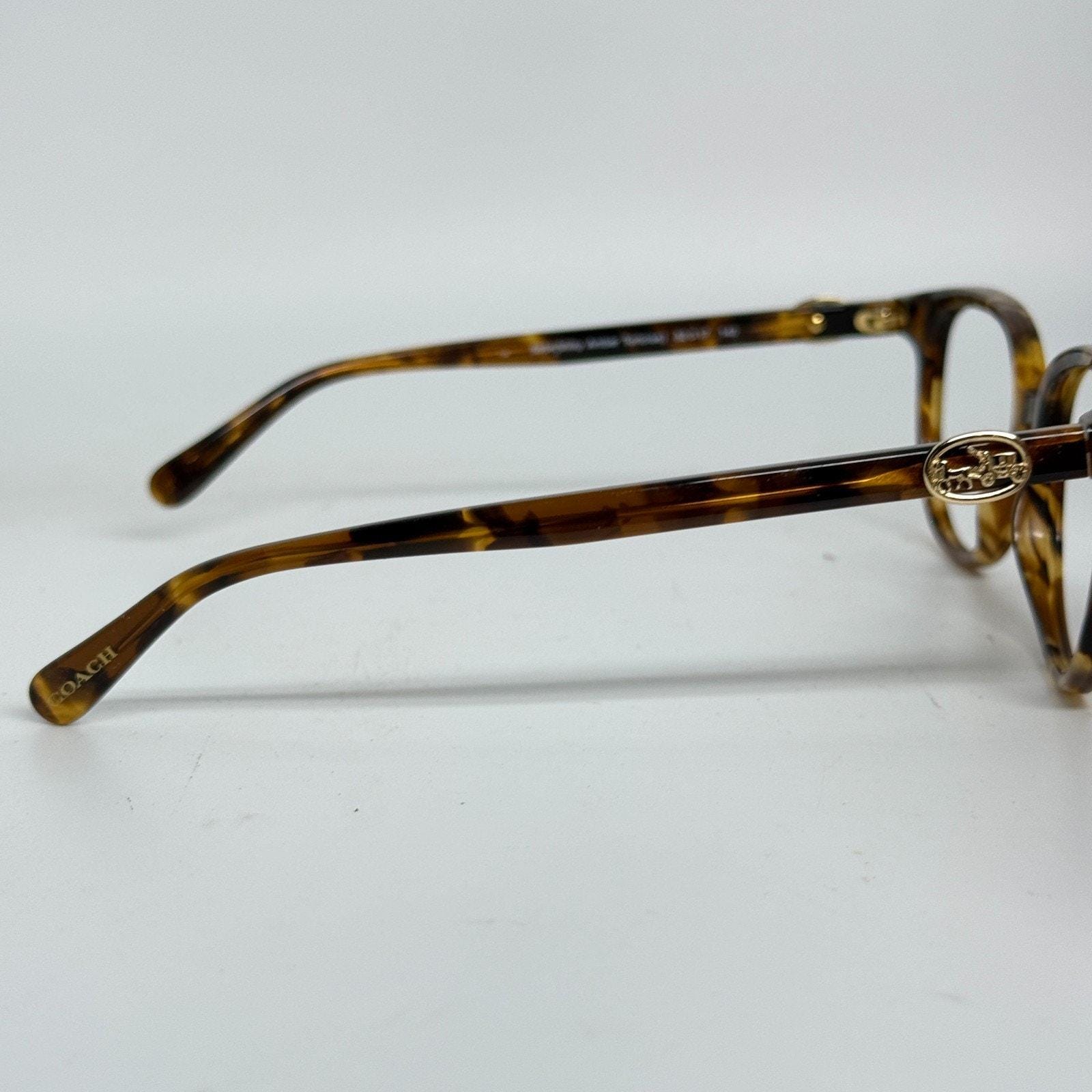 COACH HC6182F 5664 Milky Amber Tortoise Round Women\'s 55 mm Eyeglasses +2.50 COACH HC6182 5664 Milky Amber Tortoise Demo Lens 52 mm  main image 4