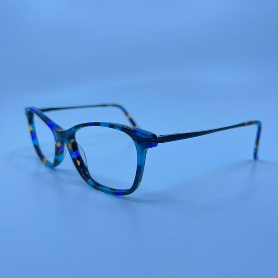 Chelsea Morgan CM7010 PU Eyeglasses tortoise Blue… - image 2