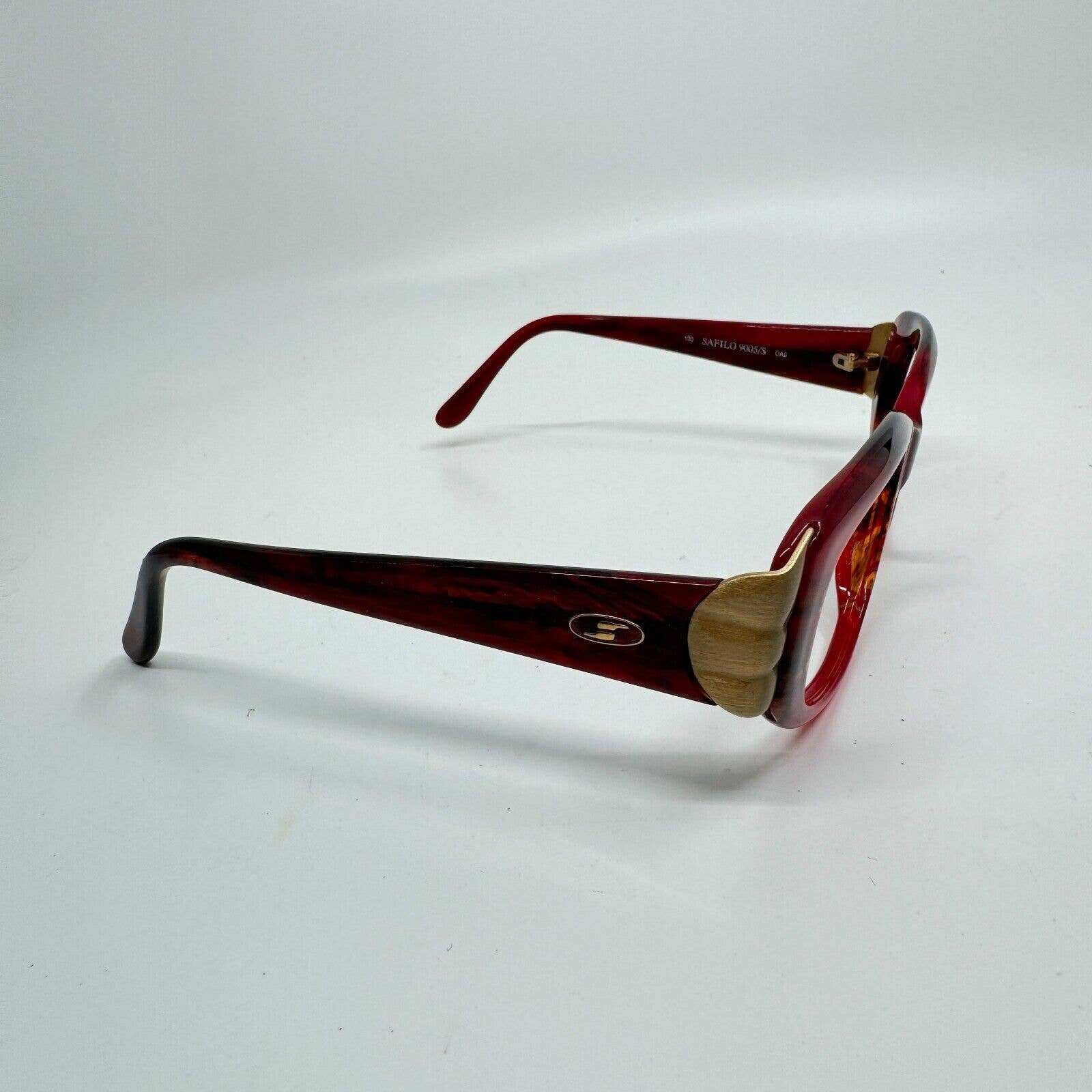 Safilo 9005/s Eyeglasses sunglasses Frames‎ Red gold Vintage Rare H9435 Safilo 9005/s Eyeglasses sunglasses Frames Red gold Vintage  main image 2