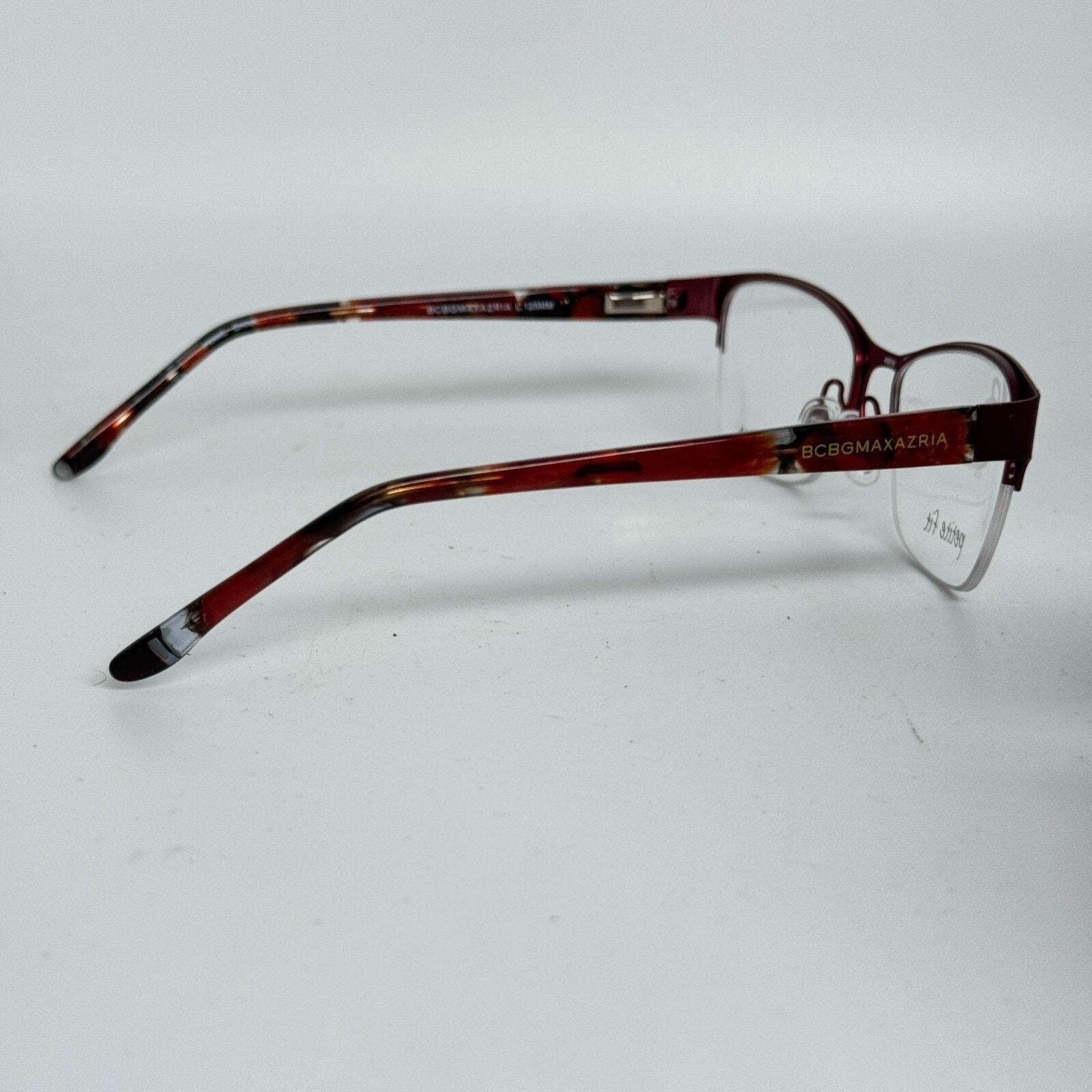BCBG Maxazria Cat Eye Half Frame Eyeglasses Irina‎ Wine 49 16 125 H17625 BCBG Maxazria Cat Eye Half Frame Eyeglasses Irina Wine 49 16  main image 4