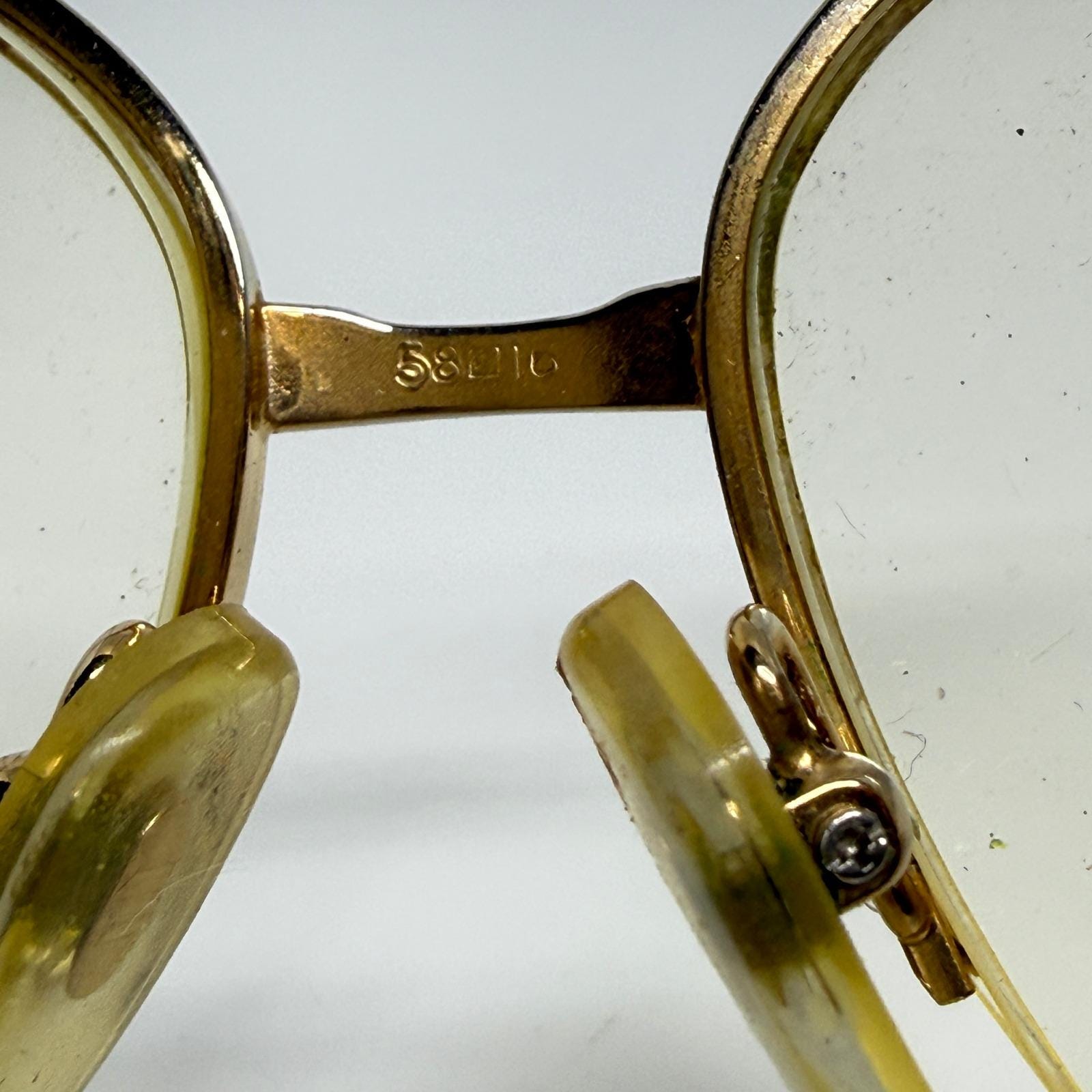 MAURICE ST N 1040 Gold Tone Oversized Hexagon Eyeglasses‎ Frames 58 16 21150 MAURICE ST N 1040 Gold Tone Oversized Hexagon Eyeglasses  main image 4