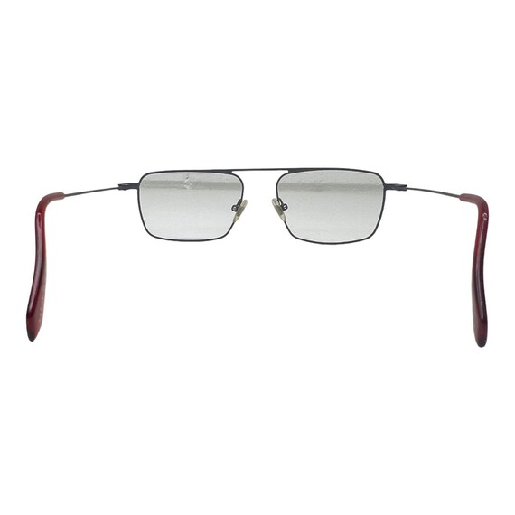 C-ZONE Eyeglasses Frames Silver Red Square U1201 … - image 3