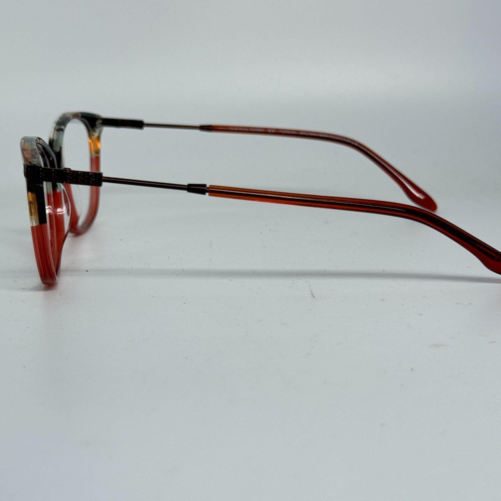 BCBGMAXAZRIA Rowan Eyeglasses Brown Terracotta Fade Frames 54-16-135 CV BCBGMAXAZRIA Rowan Brown Fade Eyeglasses Frame 54-16-135mm  main image 2