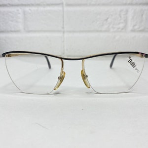 Vintage Eyewear DEFILE OPTIC LADY D 645 Black/Gold Metal Frame Eyeglasses H2649
