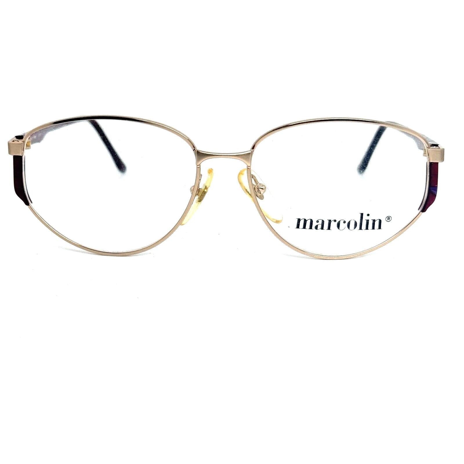 MARCOLIN Eyeglasses Frames Gold Red Womens Mod 7052 50-16  display picture 2