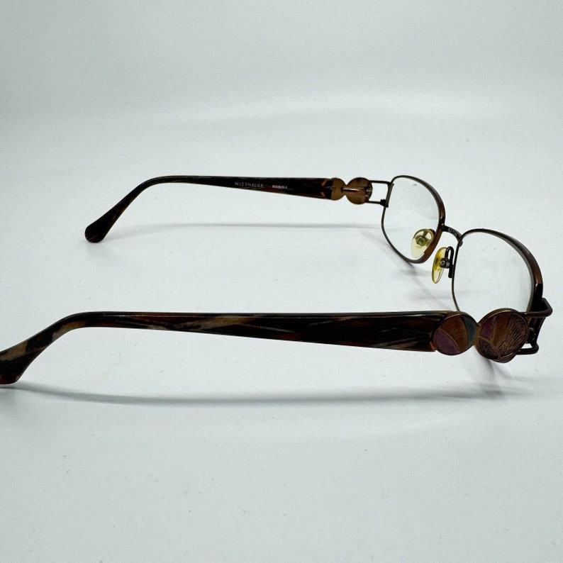 WITTNAUER NASIRA Eyeglasses Frame 5216135 Brown Marble Polished H9491