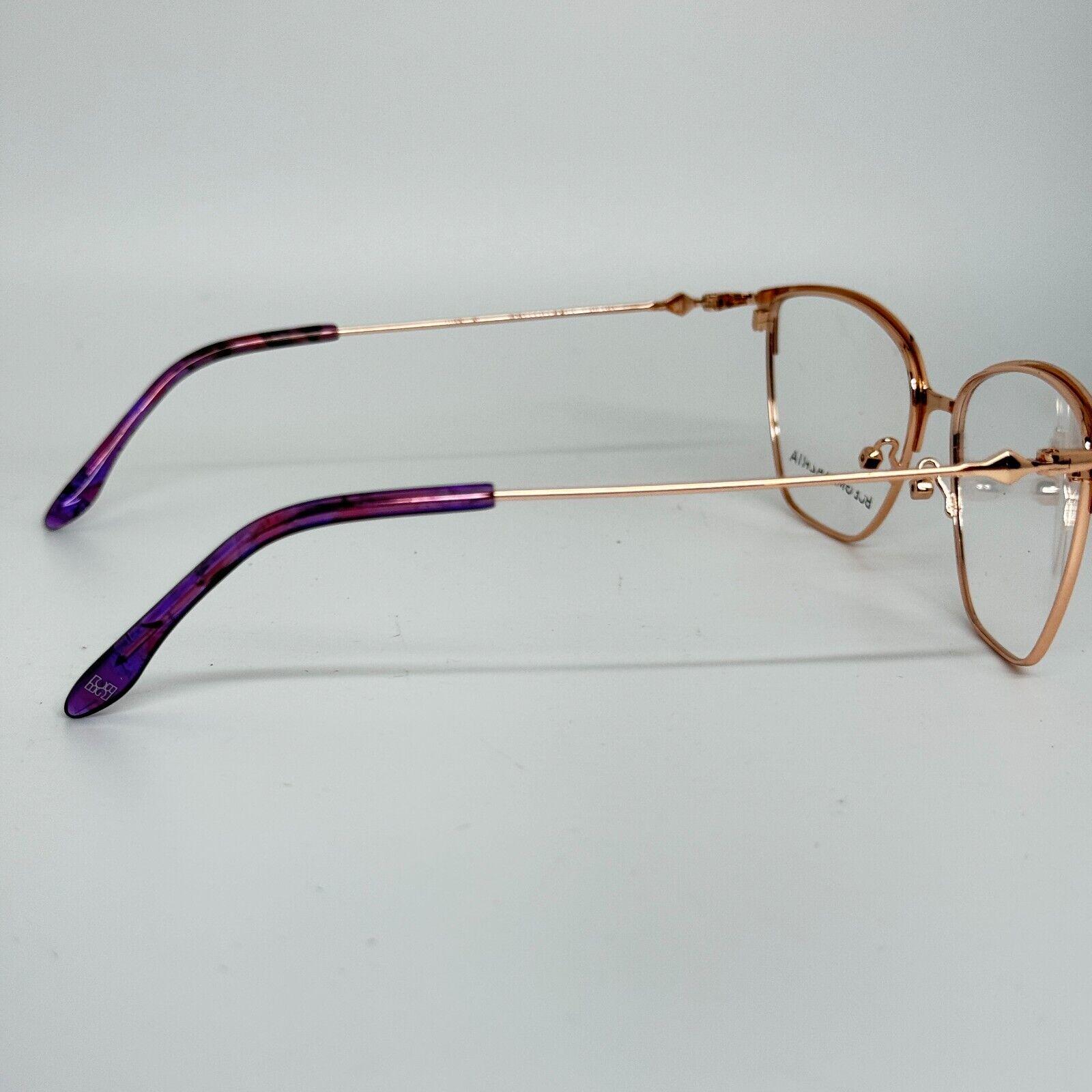 BCBGMAXAZRIA Henley Purple Rose Gold EYEGLASSES FRAME 54-15-135mm‎ H13517 BCBGMAXAZRIA Henley Purple Rose Gold EYEGLASSES FRAME 54-15  main image 2