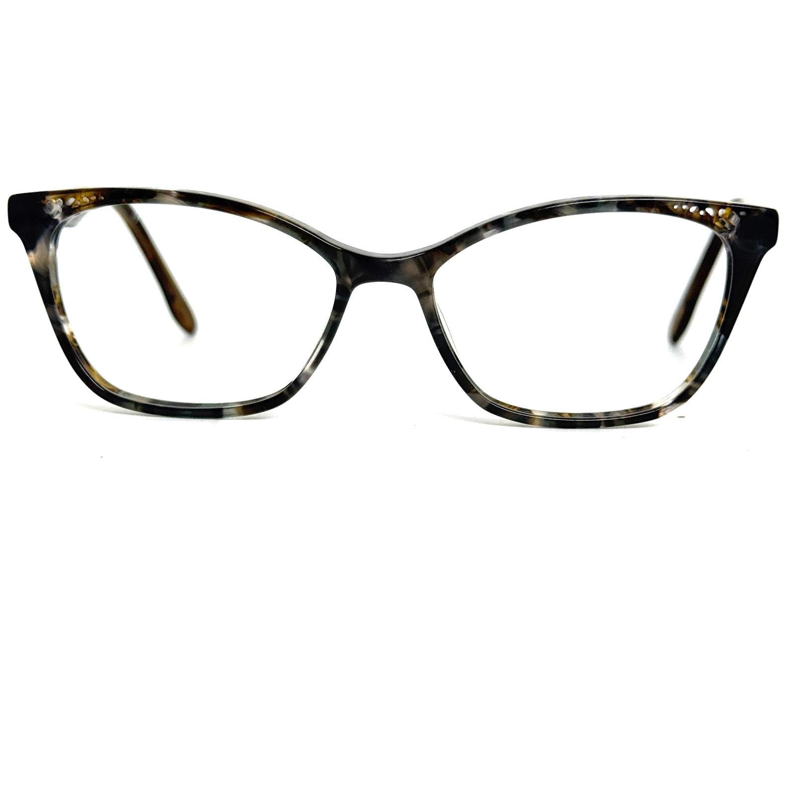 BCBGMAXAZRIA LIZZIE Grey Multi Eyeglasses 52-15-135mm Womens 