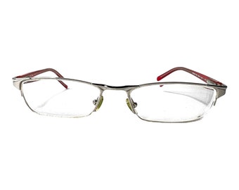 Ray-Ban RB6066 2541 Eyeglasses Frames Red Rectangular Half Rim H5006