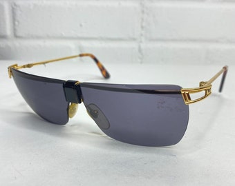 Vintage Vogue Space 2  Eyeglasses Frames Black Gold Clubmaster H2152