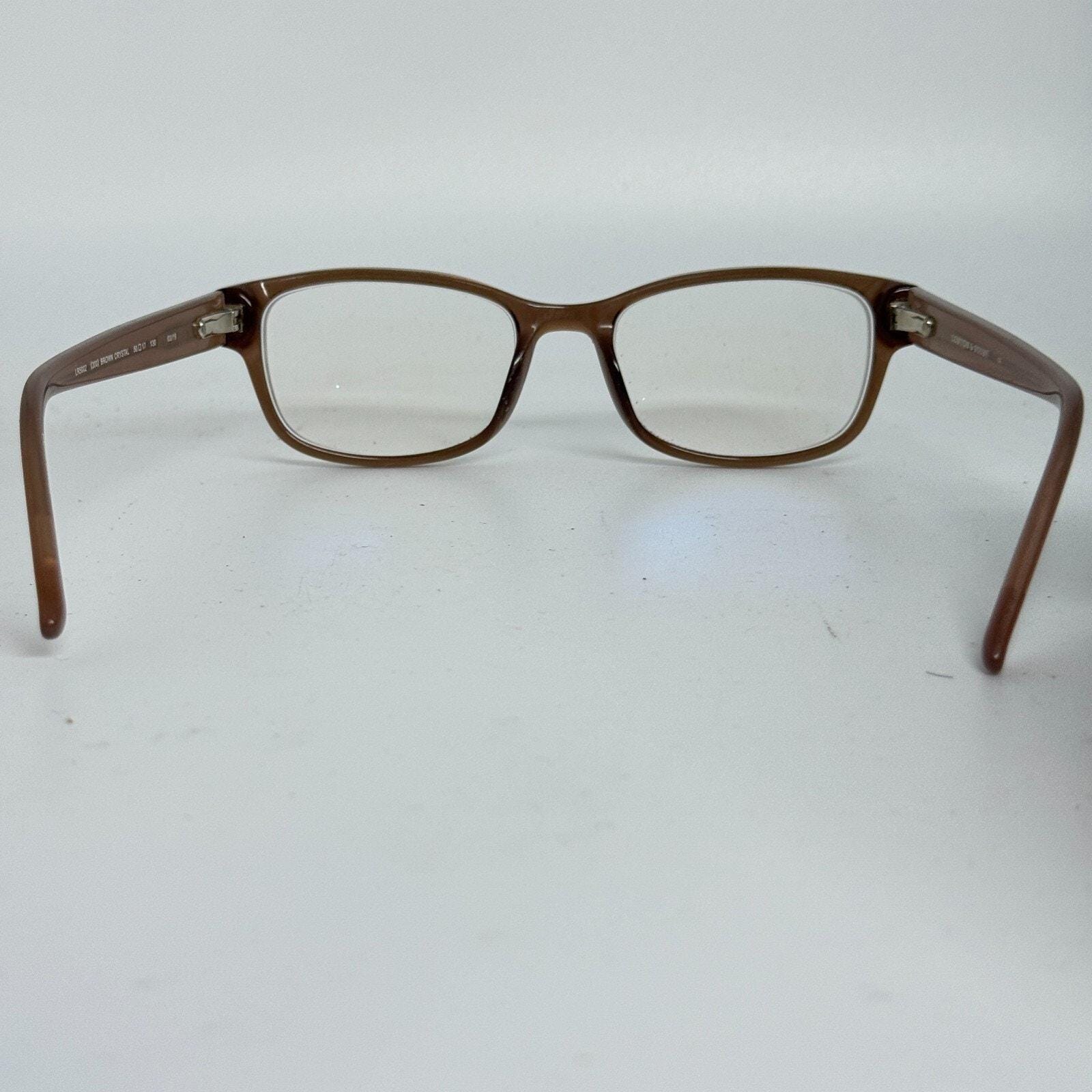 Lenton & Rusby LR5002 200 Brown Crystal Eyeglasses Frames 50  display picture 1