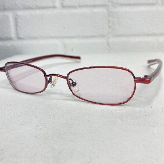 Miyazawa  Eyeglasses Frames Red Round Oval Metal … - image 1