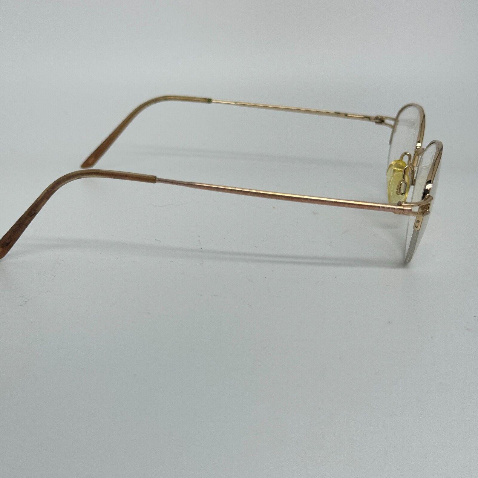 ELLE EL18779 COLOR-GD Eyeglasses Frames ONLY Half Rim 50-18-135 Gold Elle - Rectangle Gold Eyeglasses | Vooglam main image 3
