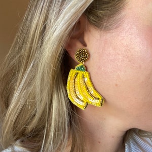Beaded Bananas - Earrings for Savannah or other fun!