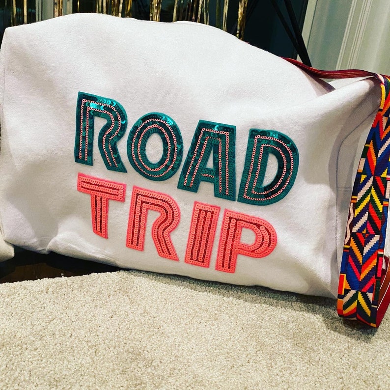Custom Duffel Bag With Sequin Letters Etsy