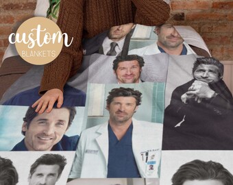 Patrick Dempsey Blanket Patrick Dempsey Gifts Derek Shepherd Blanket Greys Anatomy Derek Blanket and Throws Mcdreamy Blanket Etsy
