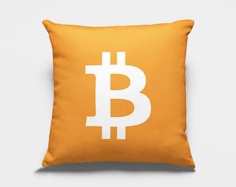 Bitcoin Pillow, Bitcoin Gift, Crypto Gift, Crypto Merch, Crypto Pillow, Decorative Pillow