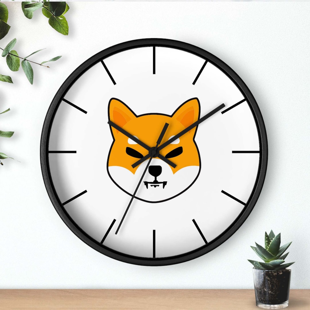 Shiba Inu horloge en contreplaqué plus grand Art-Dog