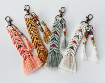 MAMA + BABY Macrame Keychains, mama keychain, mother's day 2024, gifts for mom, mothers day gift, gift for her, girl mom, boy mom, mama