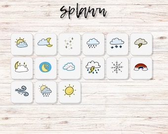 15 Weather GoodNotes Planner Stickers, iPad (Digital Download)