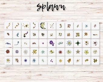 57 Stars Digital Planner Stickers, GoodNotes Details (Digital Download)