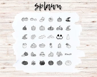 Spooky Halloween Hand-Drawn PNG Clipart, Transparent Background, Commercial Use