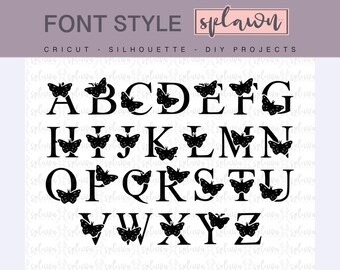 Butterfly Font .ttf and .otf, butterfly text, text with butterflies, creative fonts, cute fonts, nature fonts, animal fonts, girly fonts