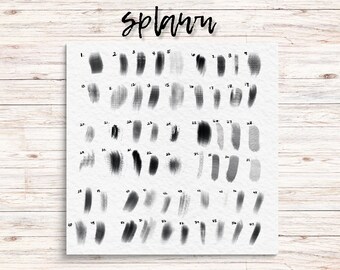 57 Procreate Paint Brushes, Tattoo Stencil Brush Set, Digital Stamps