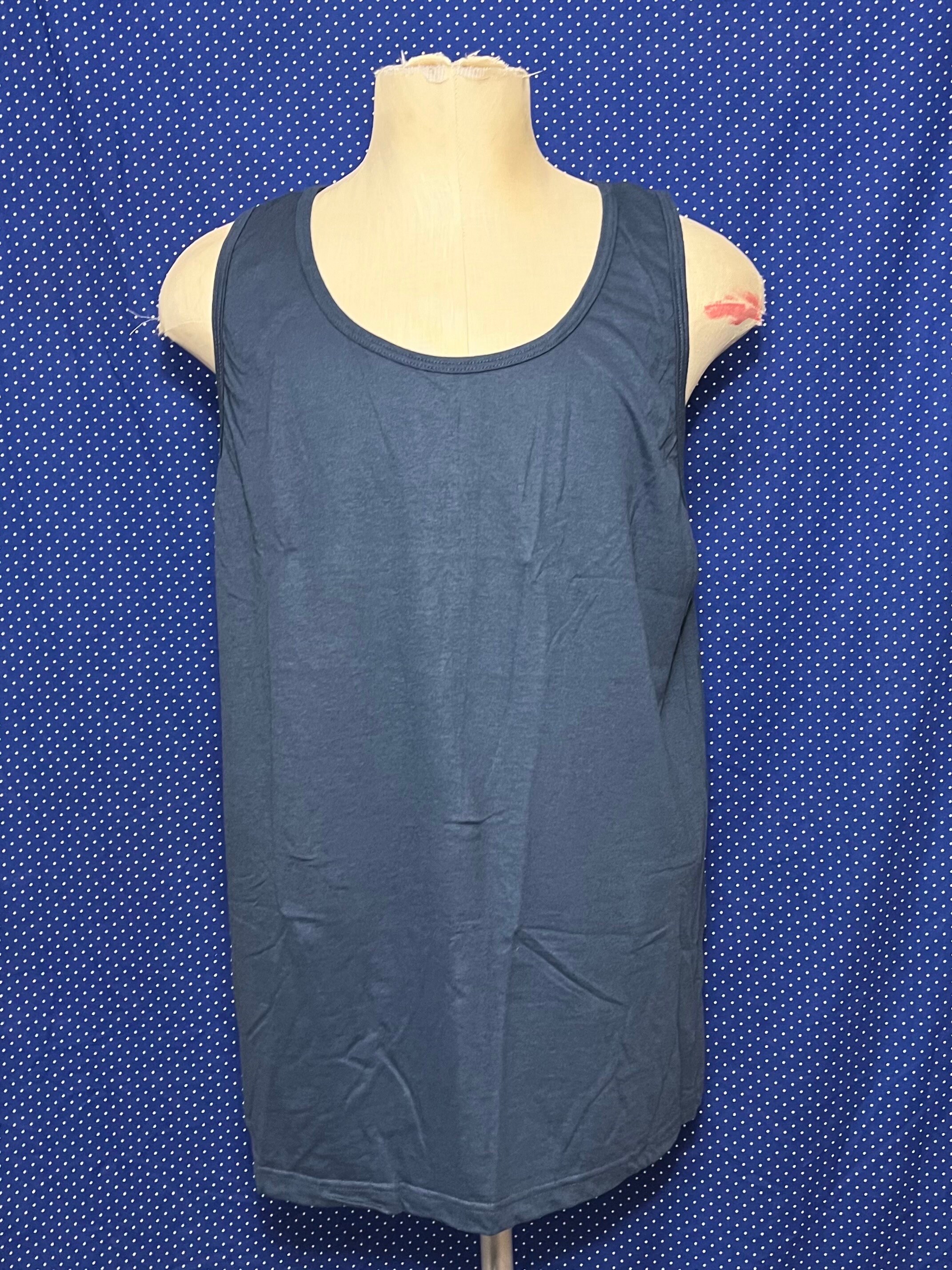 Deadstock Vintage 1990's Blank Navy Blue Tank Top, XL - Etsy