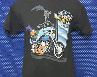 Vintage 2001 Road Runner Harley Davidson Softail t-shirt, slim medium