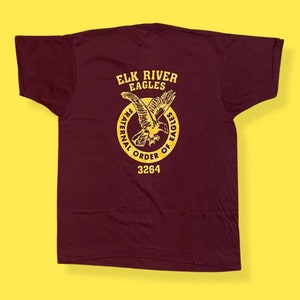 Vintage 1980’s Elk River Eagles Screen Stars back print t-shirt, soft and thin, slim large