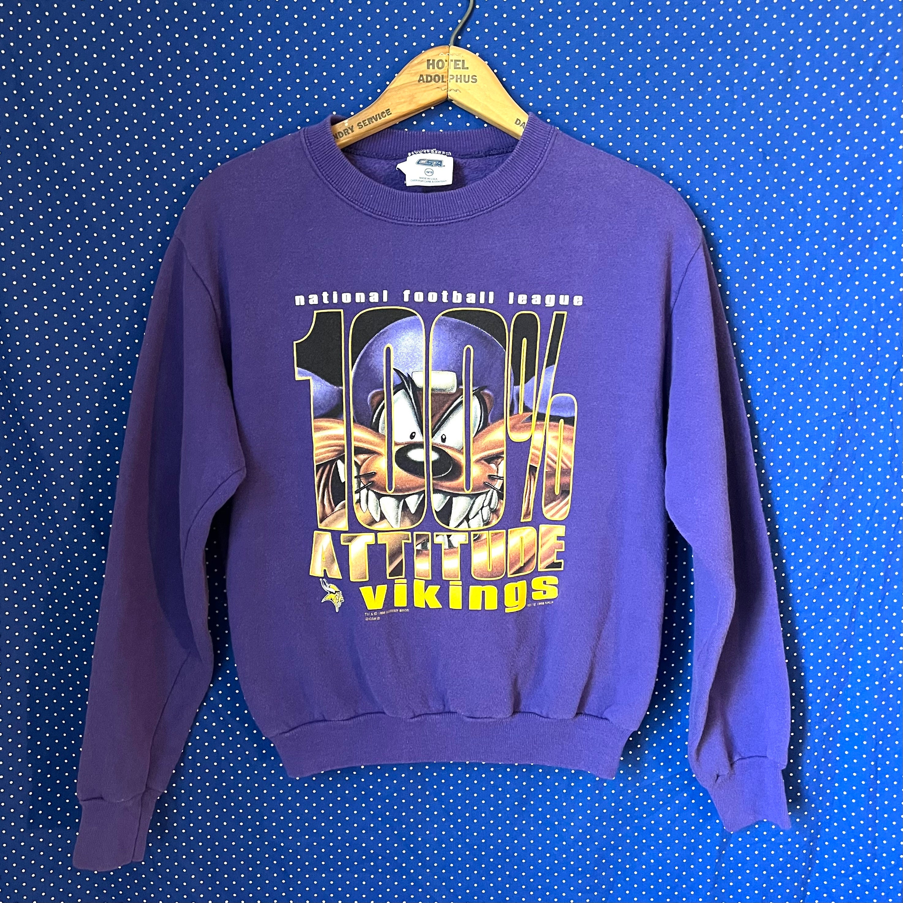 Kid's Vintage 1998 Minnesota Vikings Tasmanian Devil Pullover