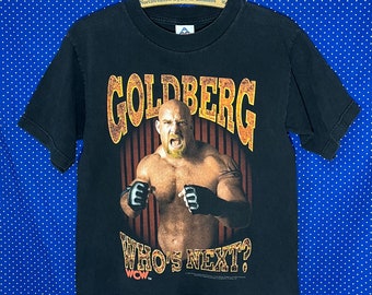 T-shirt de lutte Goldberg vintage 1998, grande taille jeune (ou adulte TP-S)
