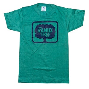 Vintage kid’s 1980’s green Family Tree t-shirt