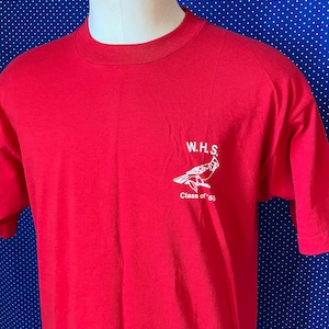 Vintage finales de los 80, principios de los 90 Clase de 1956 camiseta de reunión de la escuela secundaria, grande