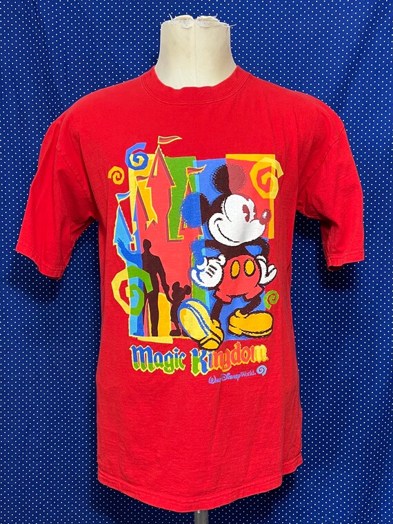 Vintage Late 90's-y2k Mickey Mouse Magic Kingdom T-shirt, Slim