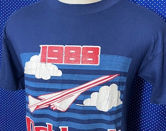 Vintage 1988 Oshkosh, WI Flugschau T-Shirt, Medium