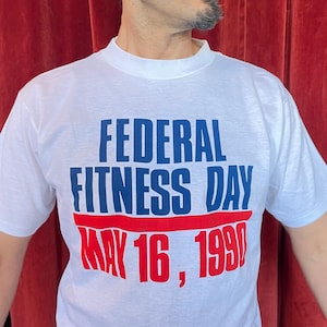 Vintage 1990 Federal Fitness Day United States Postal Service t-shirt, XL
