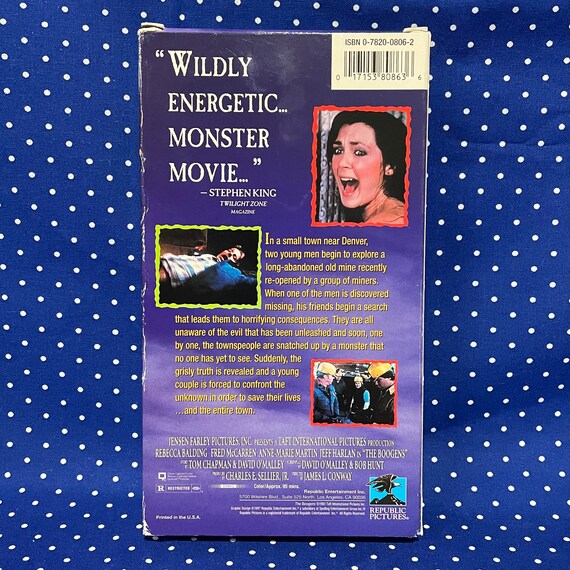 The Boogens Horror VHS Tape - Etsy