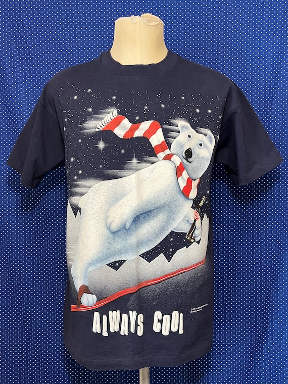 ヴィンテージ 1994 コカコーラ スキー シロクマ T シャツ、L - Etsy 日本