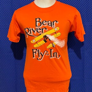 Soft & thin vintage 1970s-1980s Bear River Fly-In t-shirt, small image 2